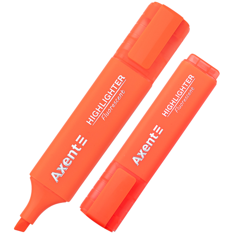 Маркер Axent Highlighter 2537-12-A, 1-5 мм, клиноподібний, помаранчевий